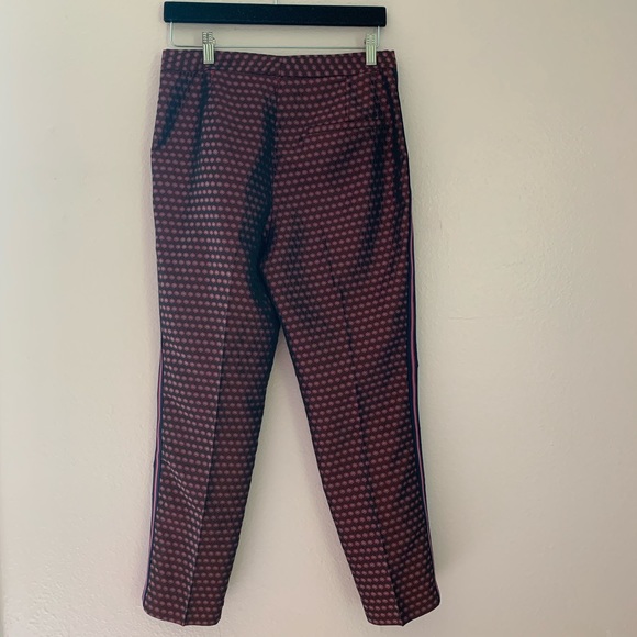 ZARA Jacquard Floral Cropped Trousers - Picture 5 of 8